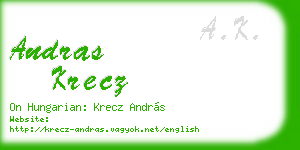 andras krecz business card